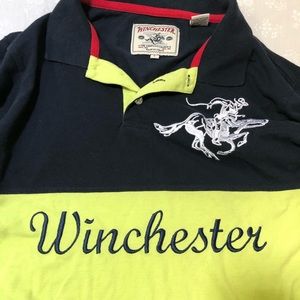 Winchester logo polo American Britain flag